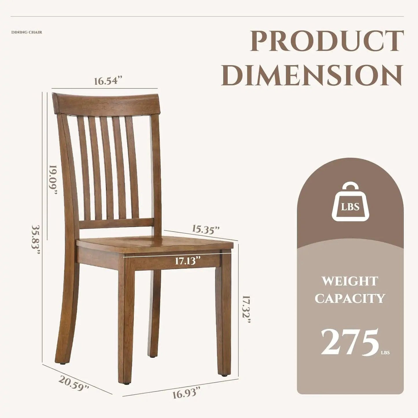 Windsor Spindle Back Dining Chairs Set Of 6 In Light Brown from PriceLows™