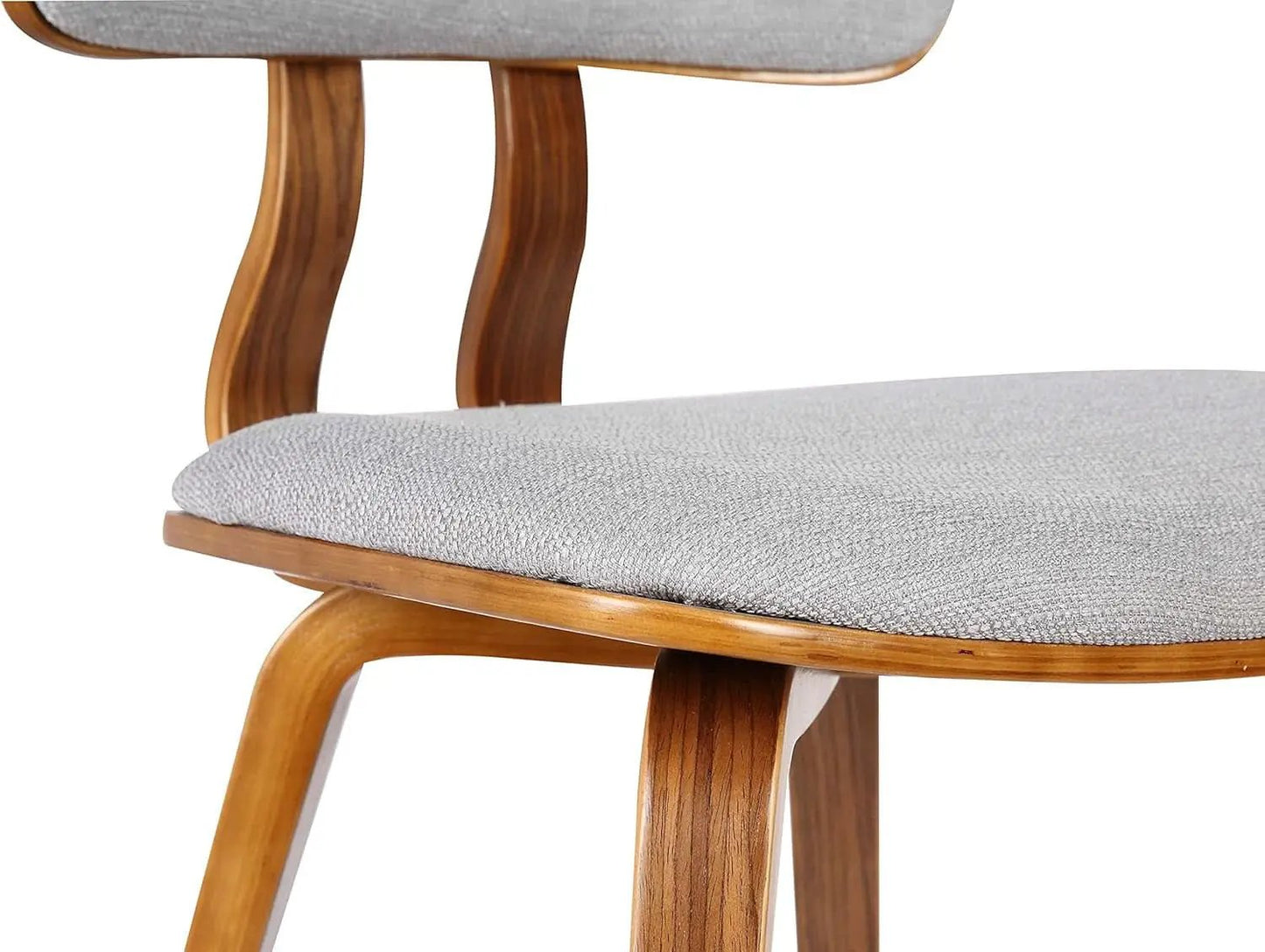 Jaguar Mid Century Modern Dining Chair Grey Fabric Walnut from PriceLows™
