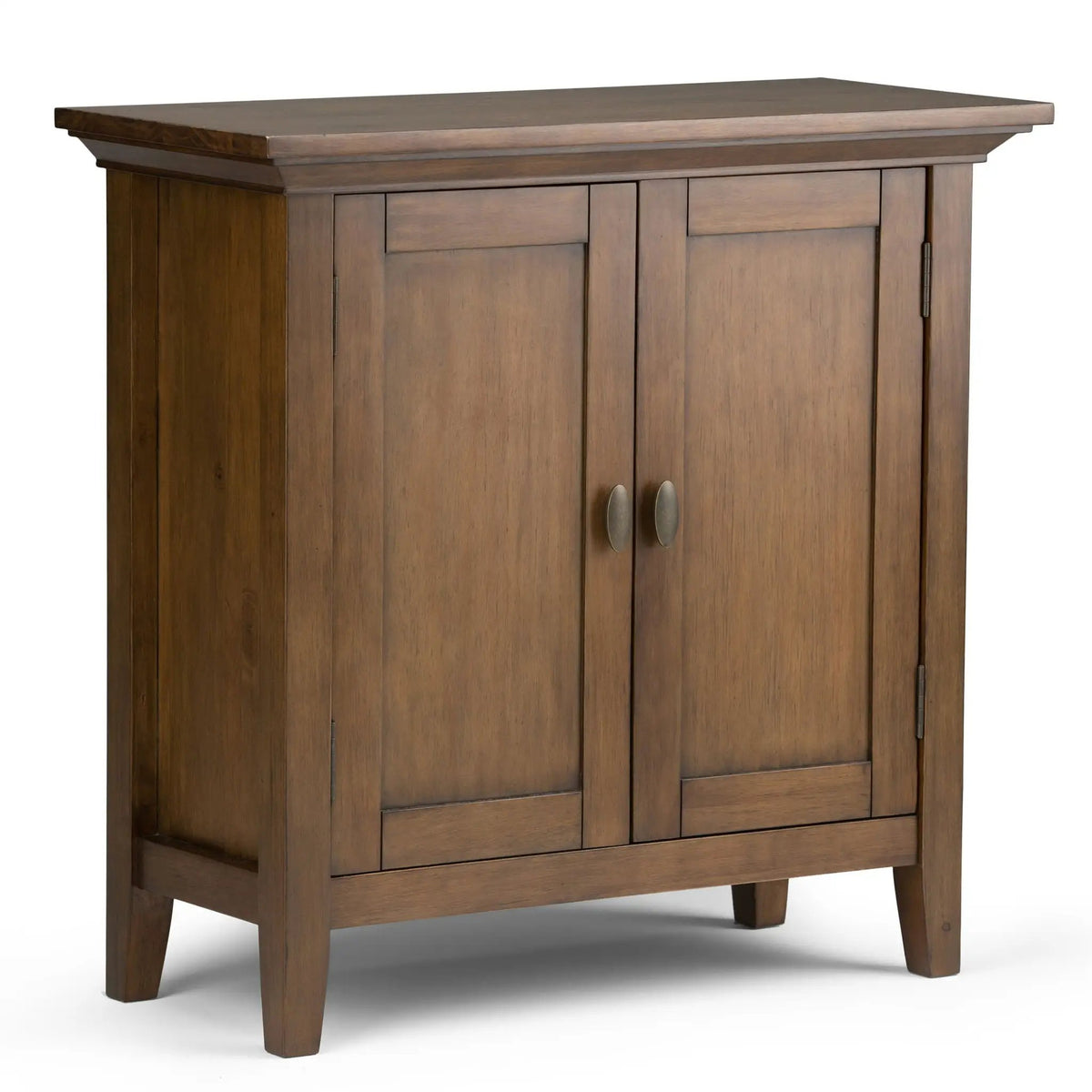 Redmond Low Storage Cabinet | Handcrafted Solid Wood | Tapered Legs | Two Adjustable Shelves