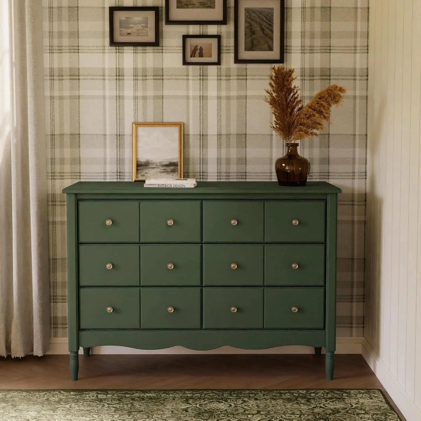 Liberty Forest Green Six Drawer Dresser With Knobs from PriceLows™