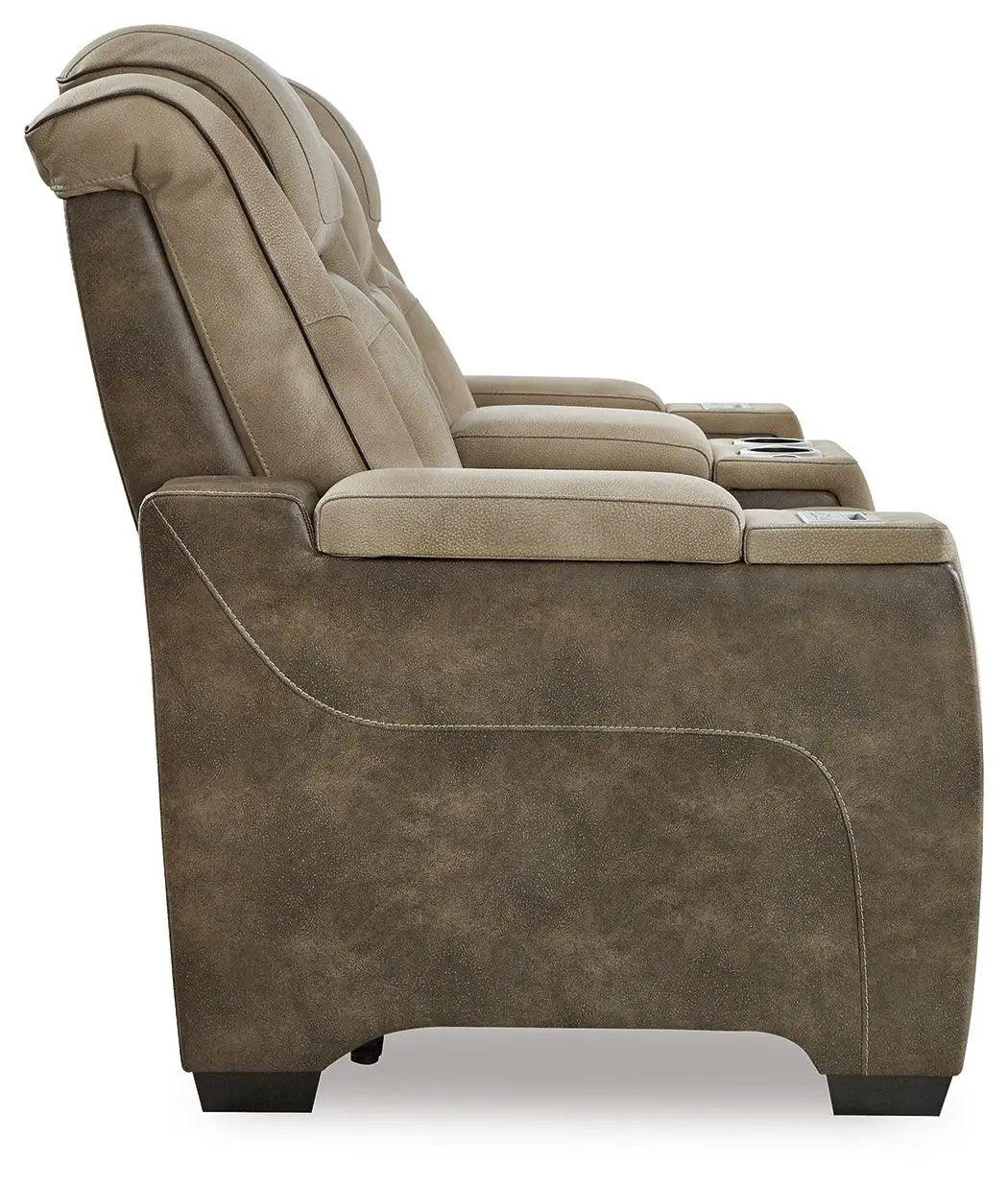 Next-Gen Durapella Power Reclining Loveseat | Two-Tone Upholstery | Water-Repellent | 75 Inch Length