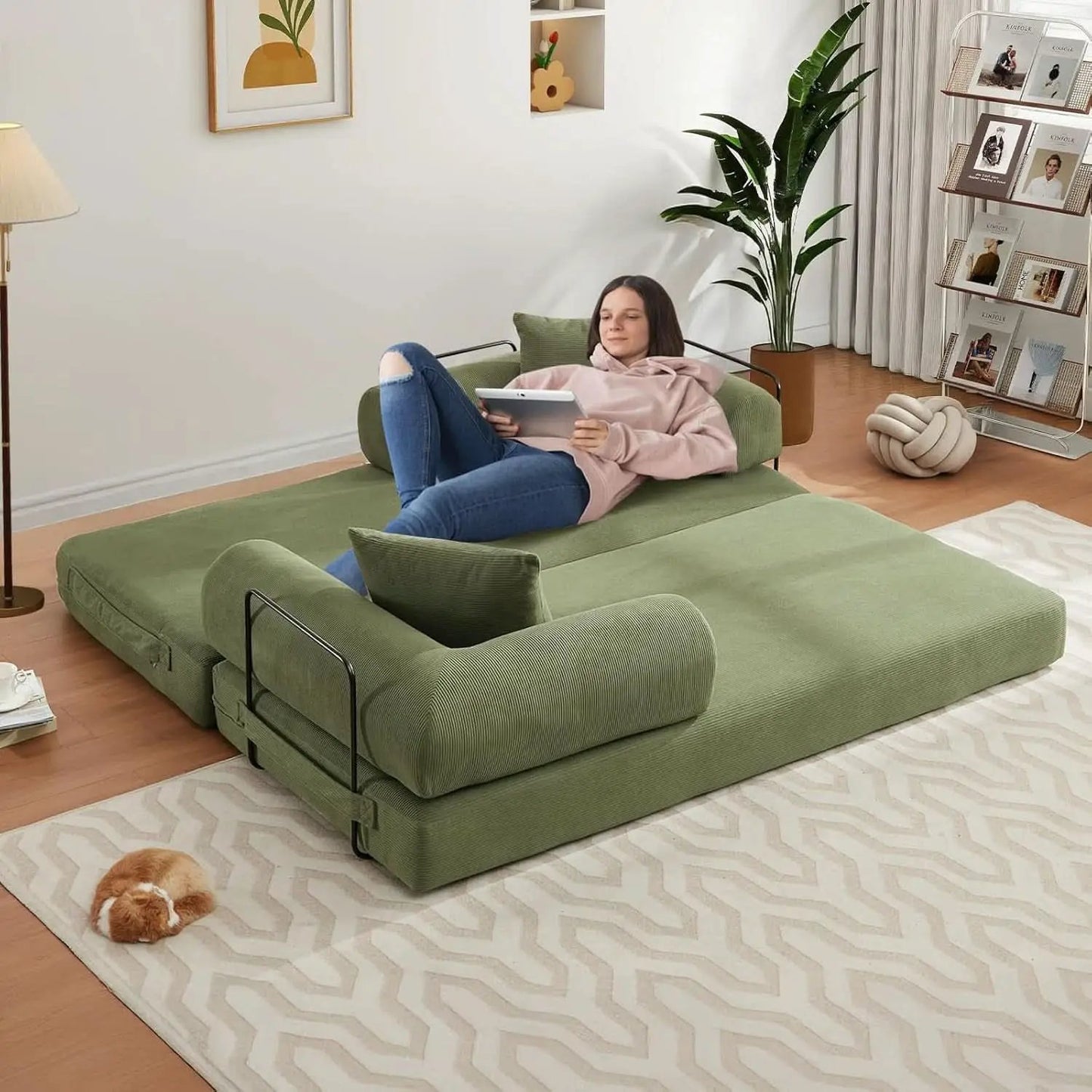 78.5 Inch Convertible Folding Sofa Bed with Versatility from PriceLows™