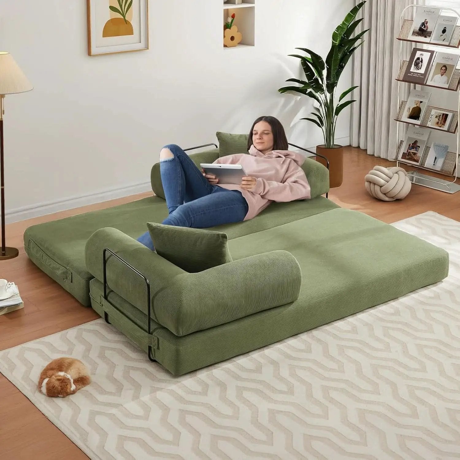 78.5 Inch Convertible Folding Sofa Bed with Versatility from PriceLows™