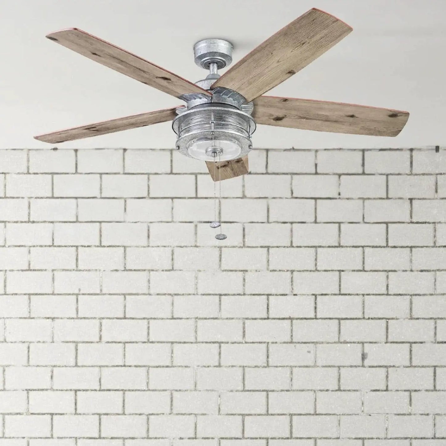 52 Inch Indoor Outdoor Ceiling Fan LED Light Dual Mount from PriceLows™