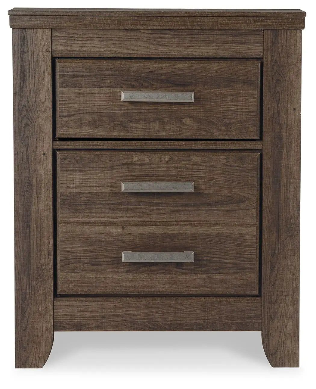 Juararo Two Drawer Night Stand Accent Nightstand | 24.06 x 15.79 x 29.21 in | Engineered Wood & Mdf | Dark Brown
