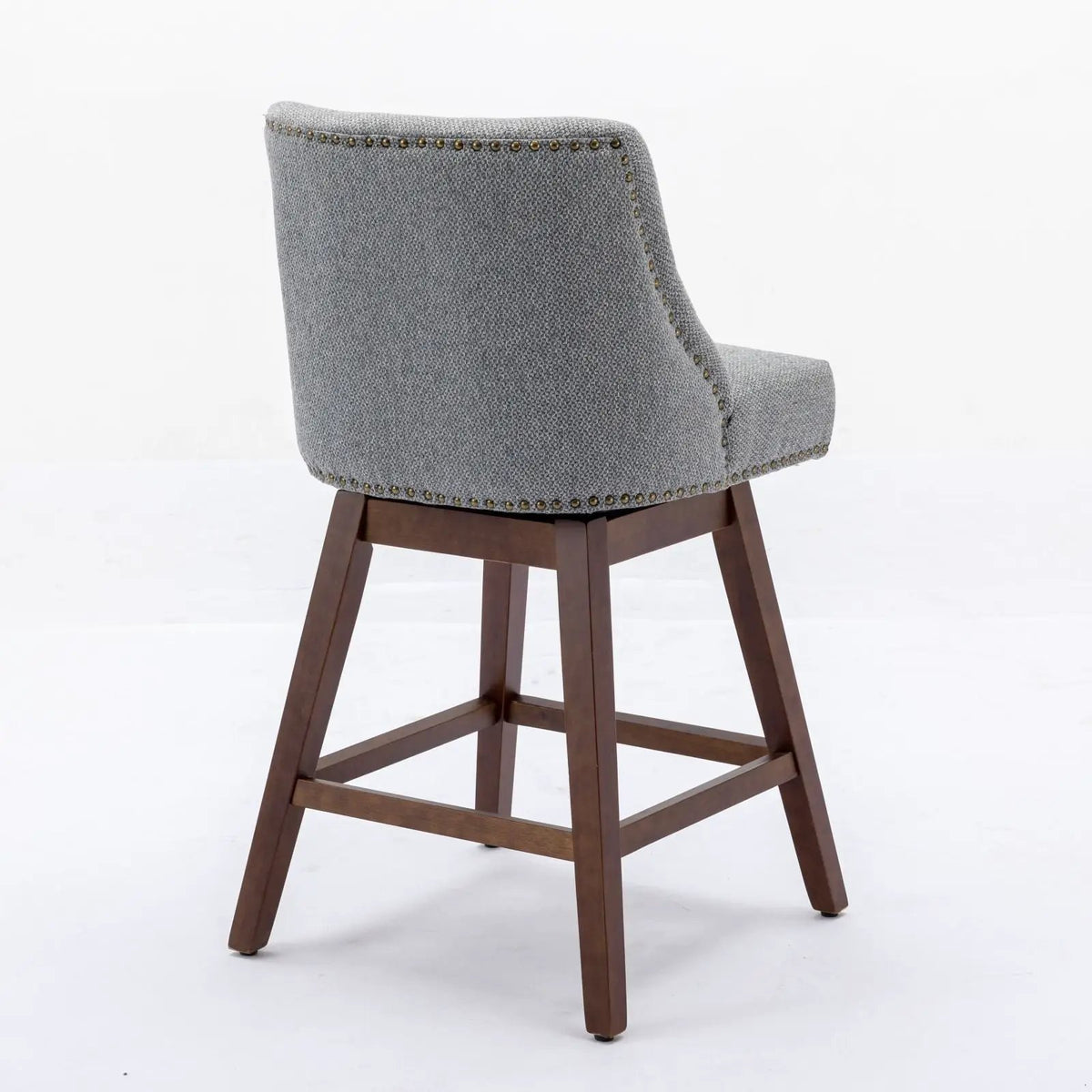 Counter Height Barstools | 26 Inch Seat | Fabric Upholstery | Set Of Two