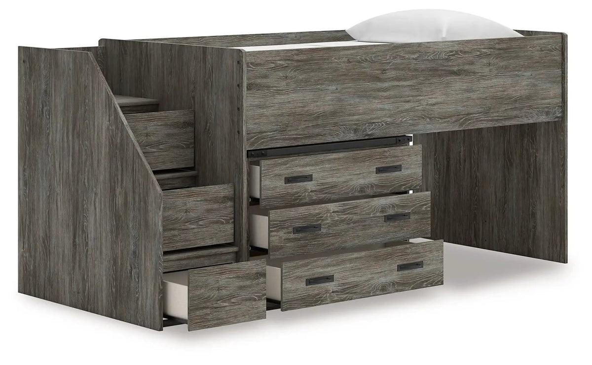 Frandern Loft Bed | 6 Pieces | Metal | Bedroom
