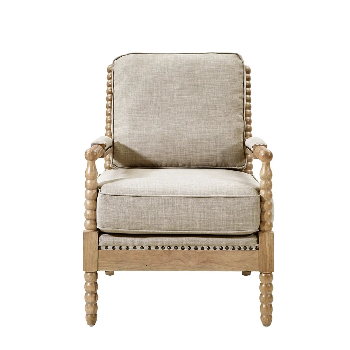 Madison Park Arm Chair | Open Back Spindle Design | Padded Armrests | Casual Style
