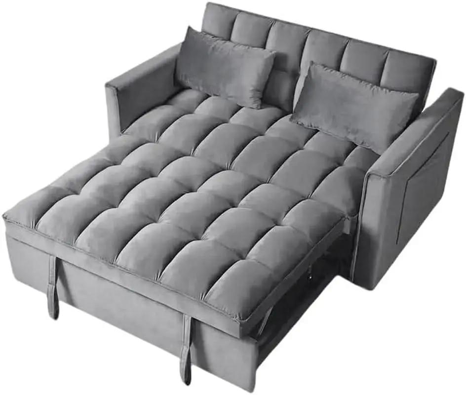 54 Inches Convertible Sofa Bed With Adjustable Backrest from PriceLows™