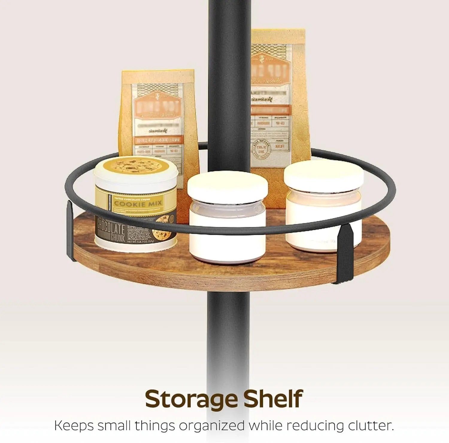 Round Industria lBar Table Set Two With Integrated LED Illumination from PriceLows™