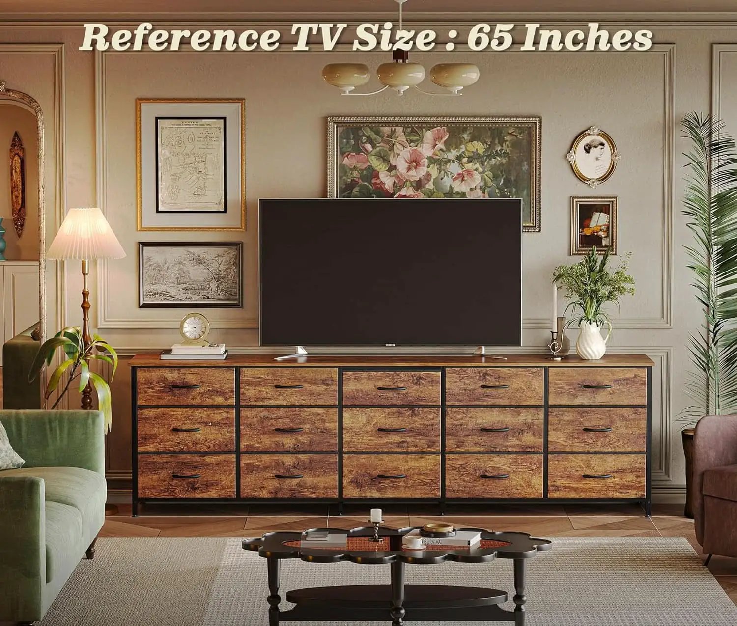 Ultralong 78Inch Dresser With Fifteen Storage Drawers from PriceLows™