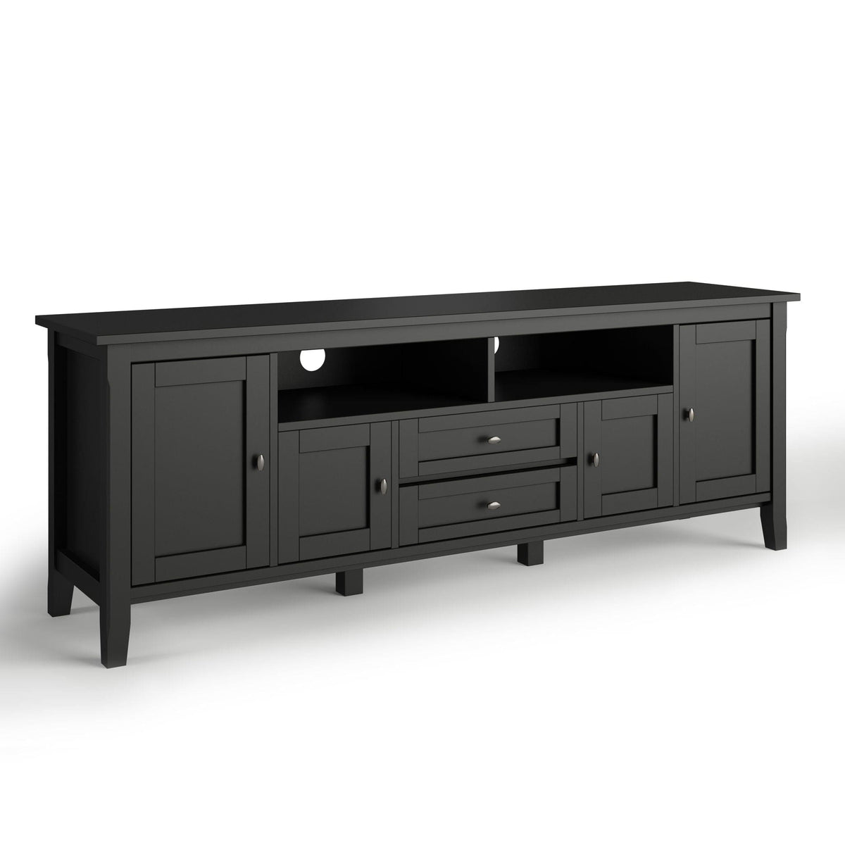 Warm Shaker Handcrafted TV Media Stand | 2 Pieces | Solid Wood | Living Room