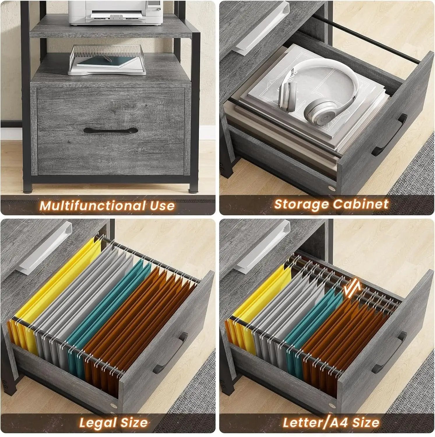66 Inch Home Office Desk With File Drawer For Computer from PriceLows™