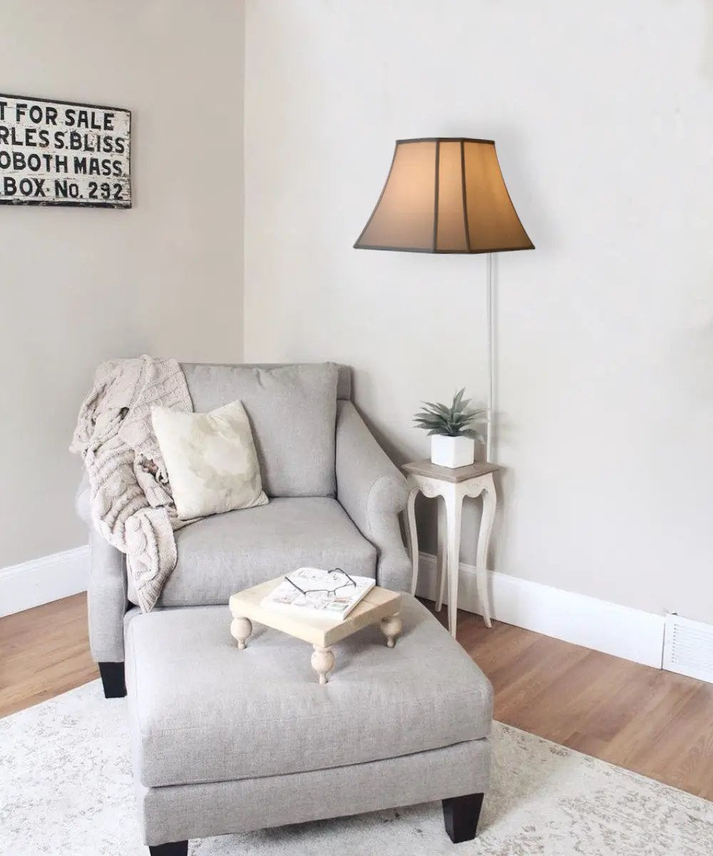 Floating Wall Light | 16 Inch Wide | Plug In | Eggshell Shade