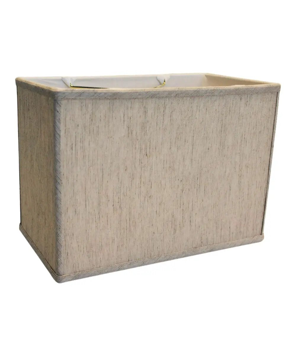 Rectangular Drum Lampshade | 7 X 9 Inch | Textured Oatmeal Linen