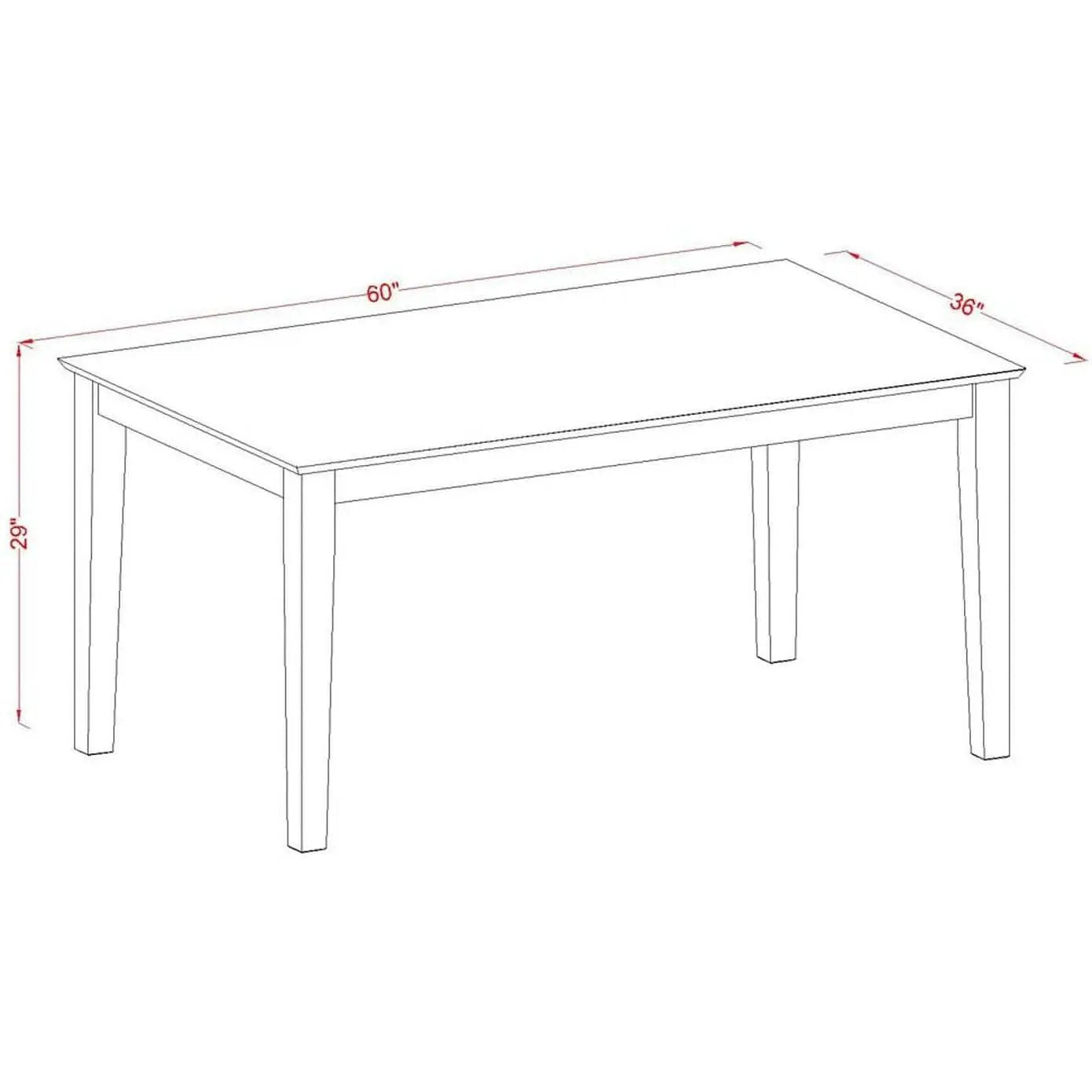 7 Piece Dining Table Set With 6 Chairs Wood Finish from PriceLows™