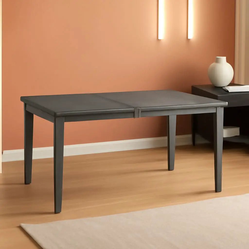 Hallanden Modern Farmhouse Butterfly Extension Dining Table Dark Gray from PriceLows™