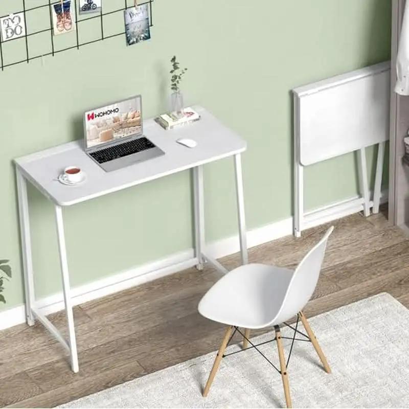 31.5 Inch Folding Desk White For Small Spaces Home Office from PriceLows™