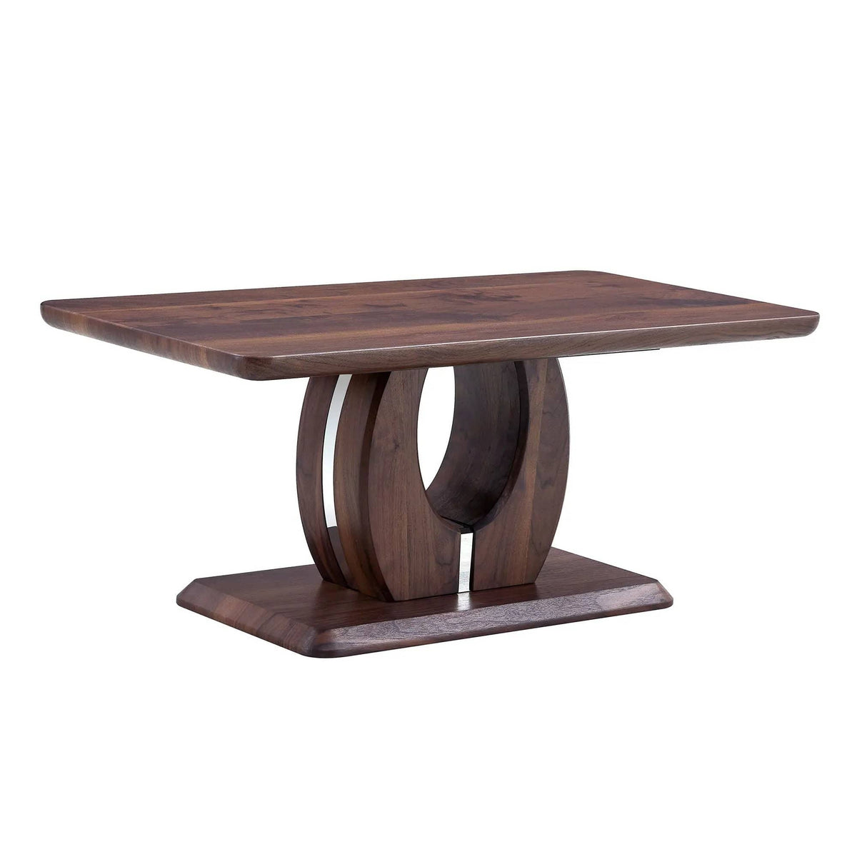 Modern, Minimalist Rectangular Coffee Table | 43.3 x 22.4 x 18.3 in | Walnut | Living Room