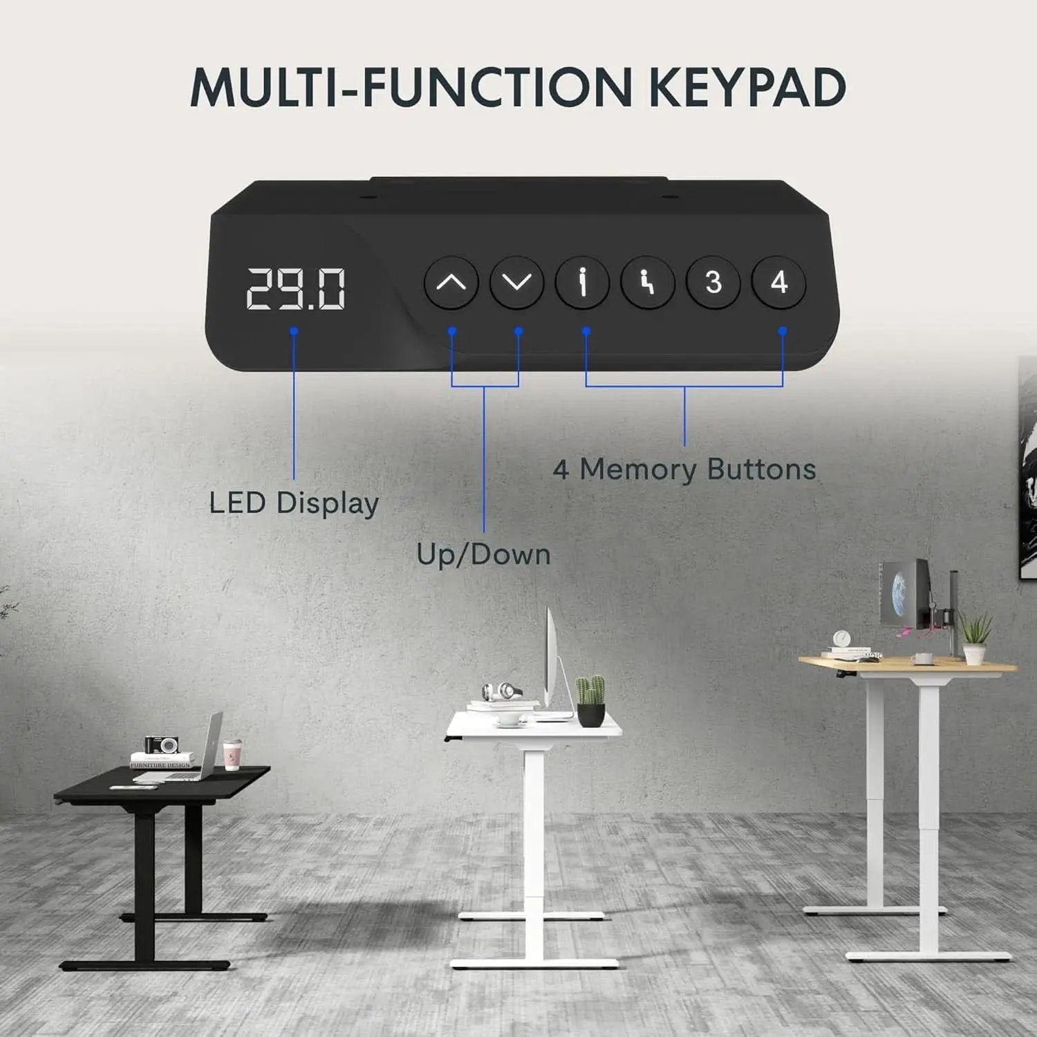 79 Inch Dual Motor Standing Desk With Memory Controller from PriceLows™