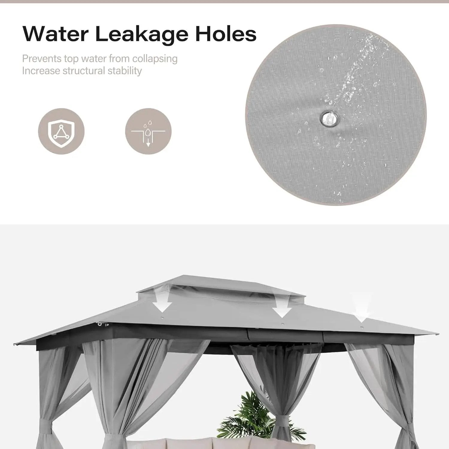 Outdoor Gazebo 10x13 With Mosquito Netting Weatherproof from PriceLows™