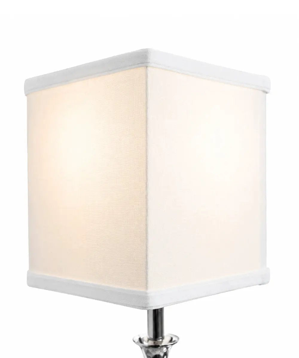 Rectangular Drum Lampshade | Premium Linen | Heavy Brass | 6X7 Inch White