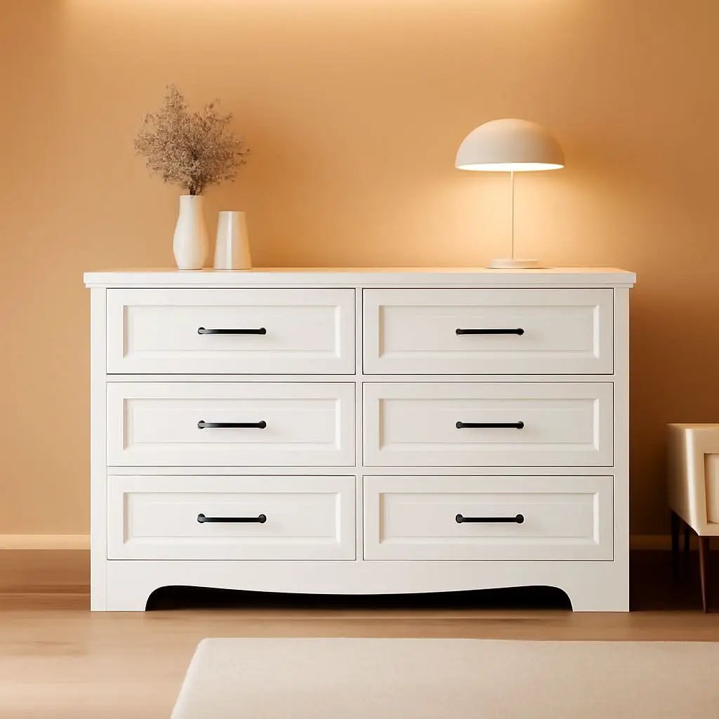 Six Drawer Dresser FortySevenInch Television Console from PriceLows™