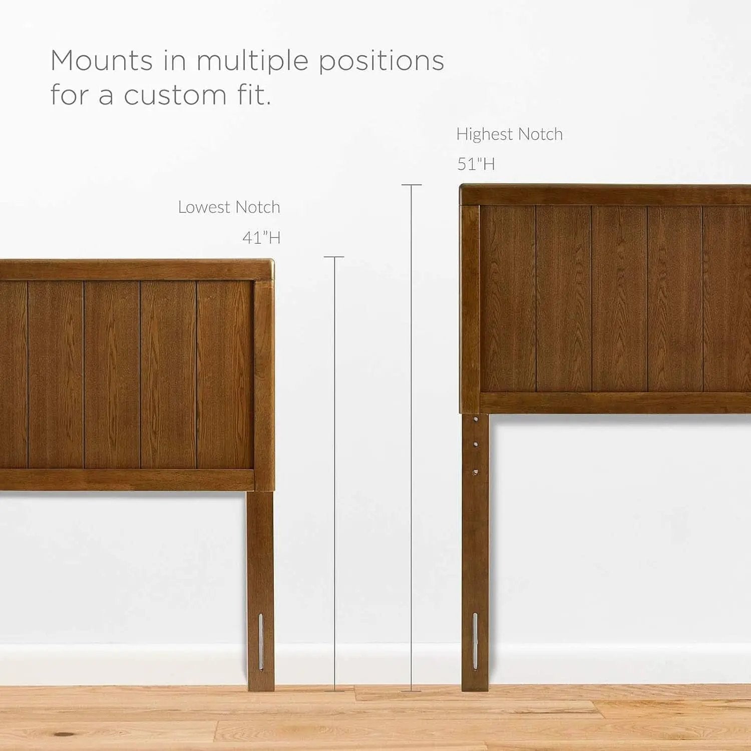 Mid-Century Walnut King Headboard With Contemporary Design from PriceLows™