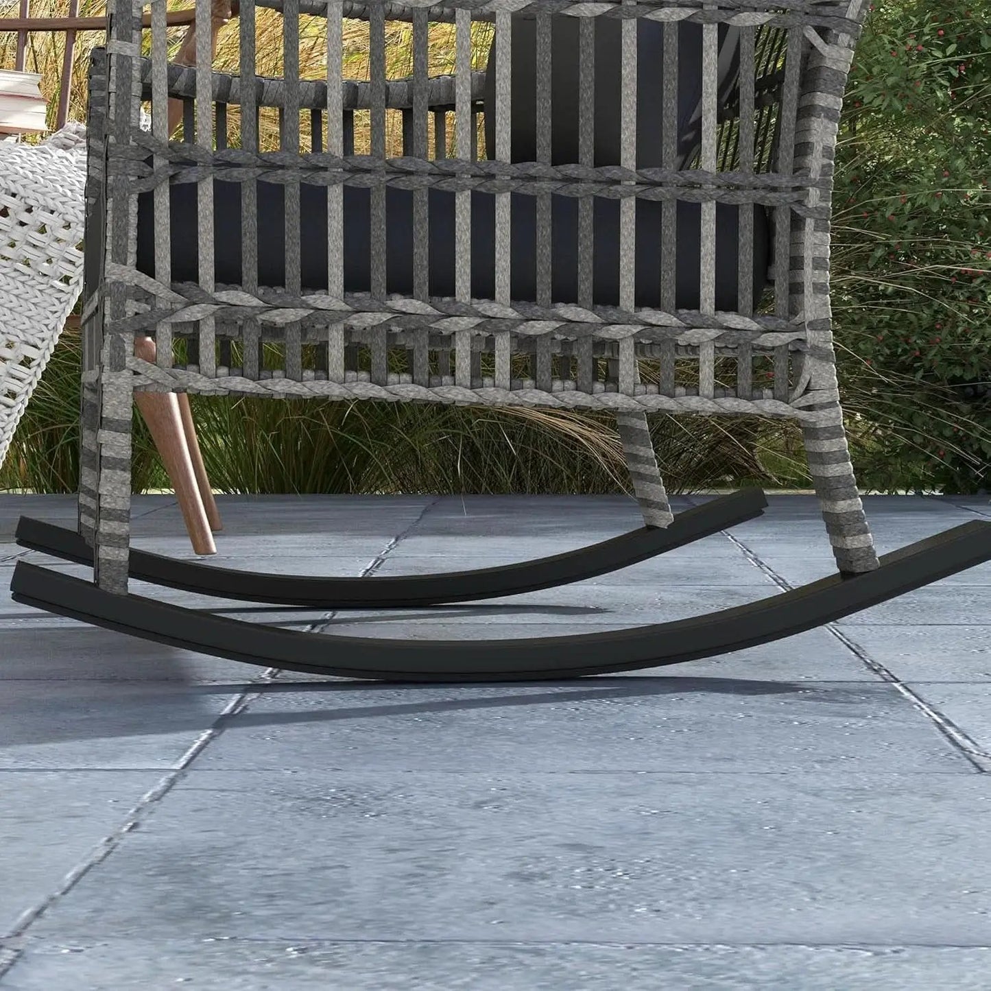Wicker Outdoor Rocking Chair Set with Storage Table from PriceLows™