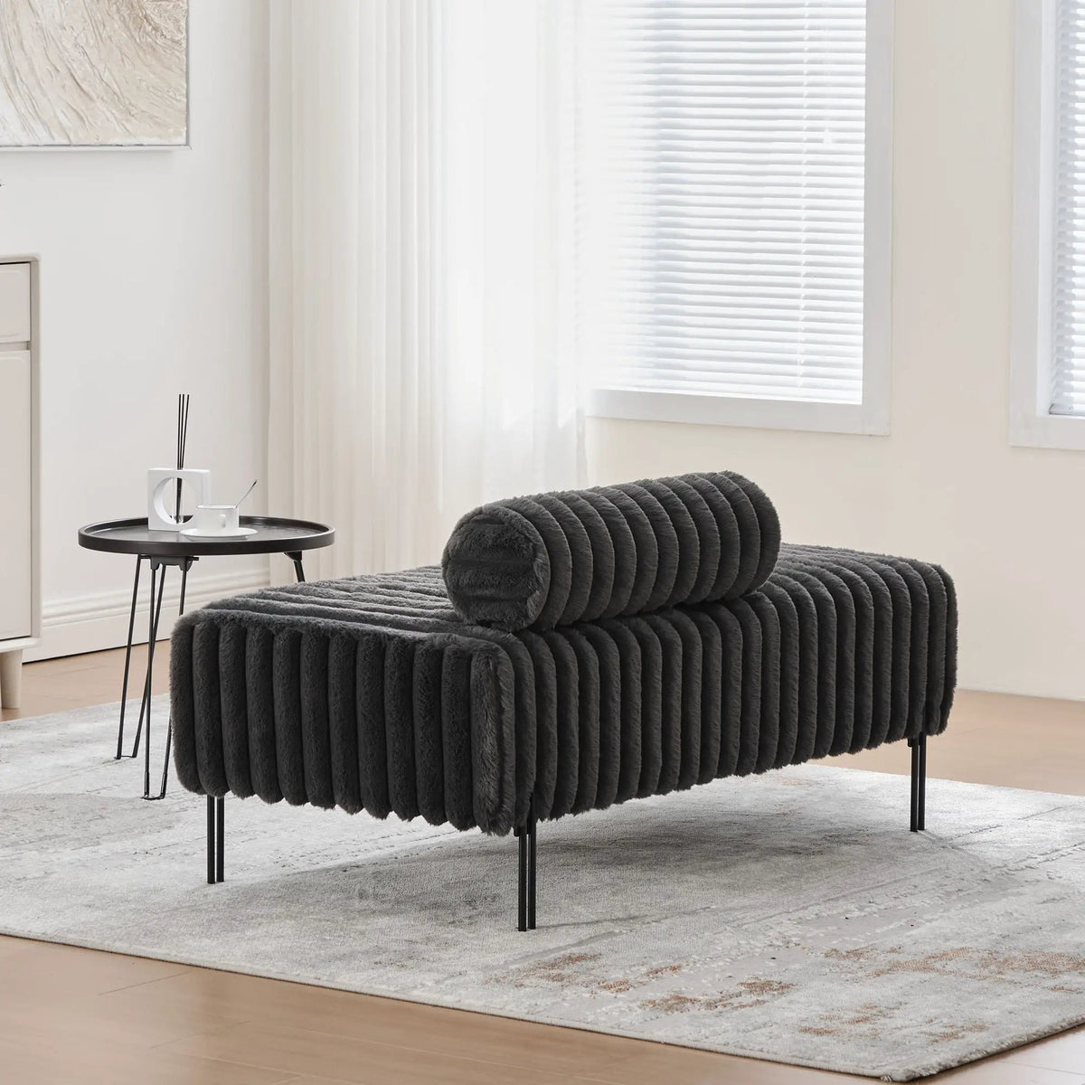 Mini Loveseat | Adjustable Backrest | Soft Upholstery | Sleek Elegant Design