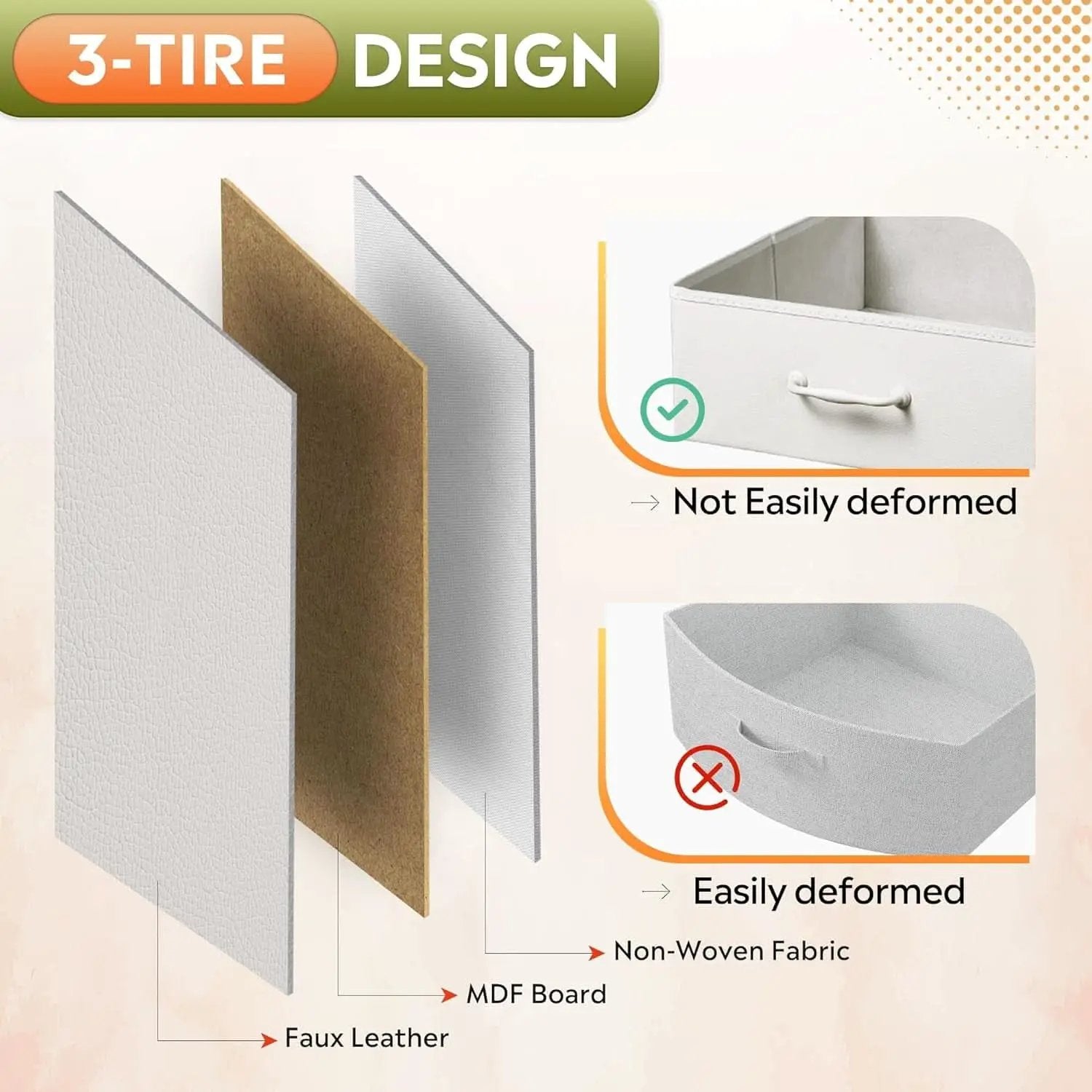 2 Drawer Fabric Vertical Filing Cabinet With Rolling Printer Stand For Home Office White from PriceLows™