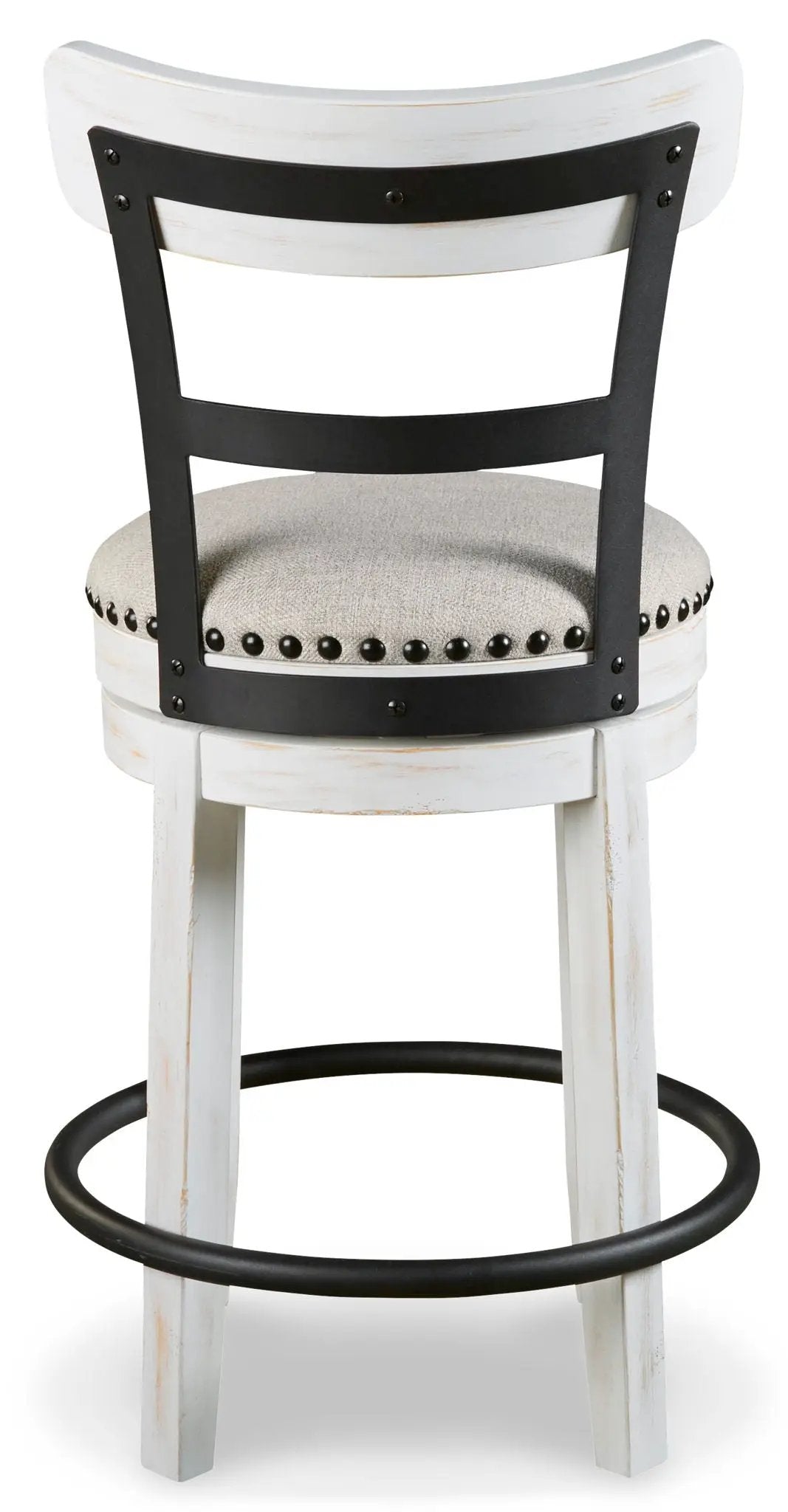 Valebeck Swivel Stool | Full Back | Rustic-Industrial Style | Barstool Height