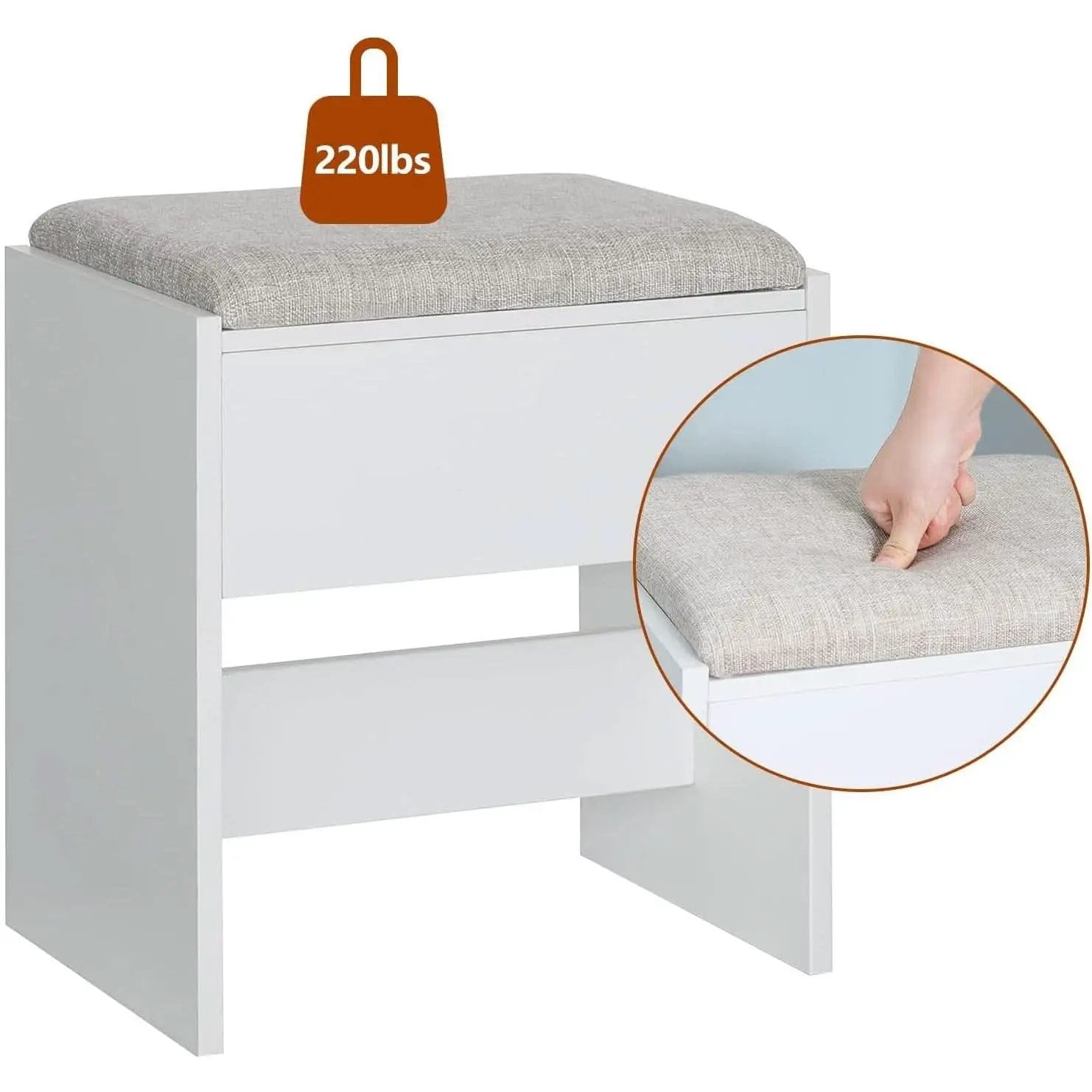 White Vanity Desk With Lighted Mirror And Charging Station from PriceLows™