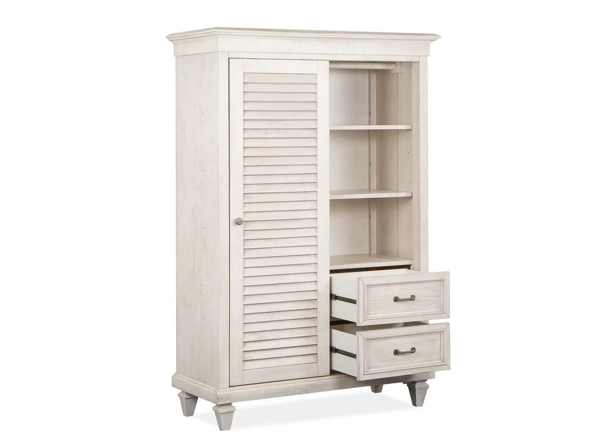 Newport Gentleman's Chest | 20 x 45 x 68 in | Mdf & Veneer | Alabaster