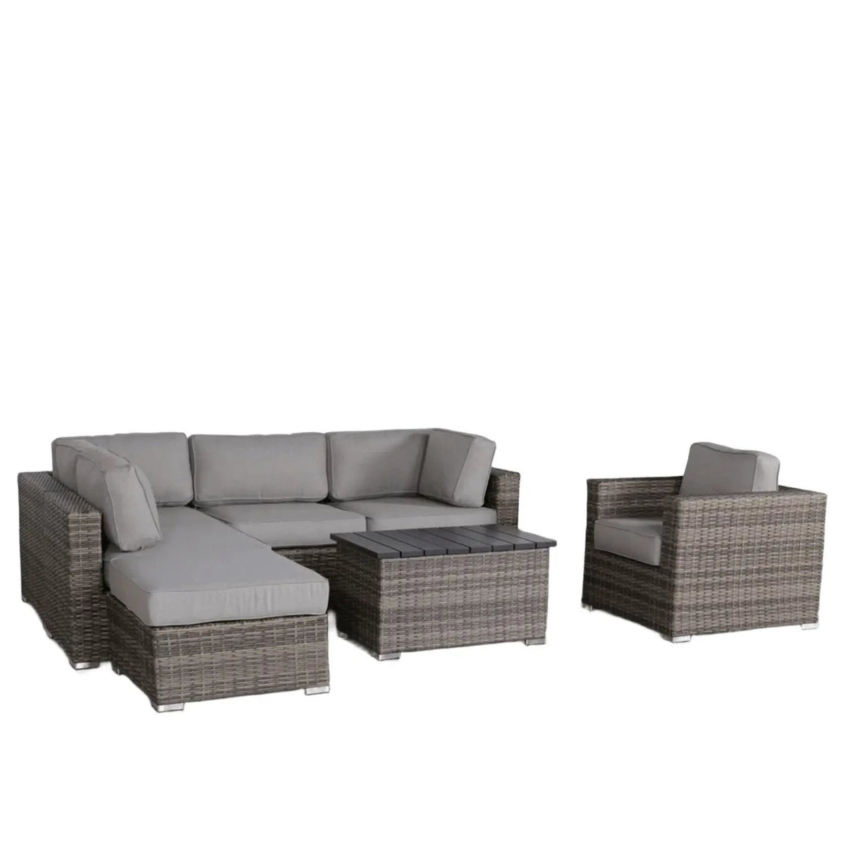 Outdoor Sectional Set | Handcrafted Wicker | Ultra-Soft Cushions | Entertainment Seating