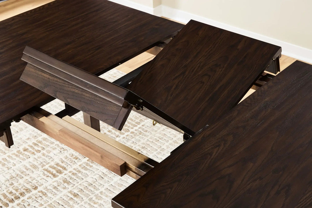 Haddigan Extension Dining Table | Counter Height | 78 Inch Width | Vintage-Inspired Finish
