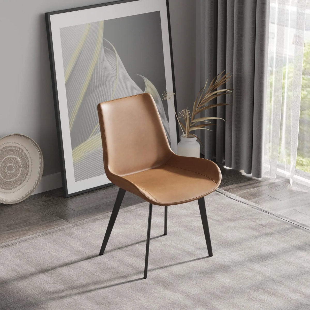 Modern Dining Chairs | Set Of 2 | Metal Legs | Ergonomic Design