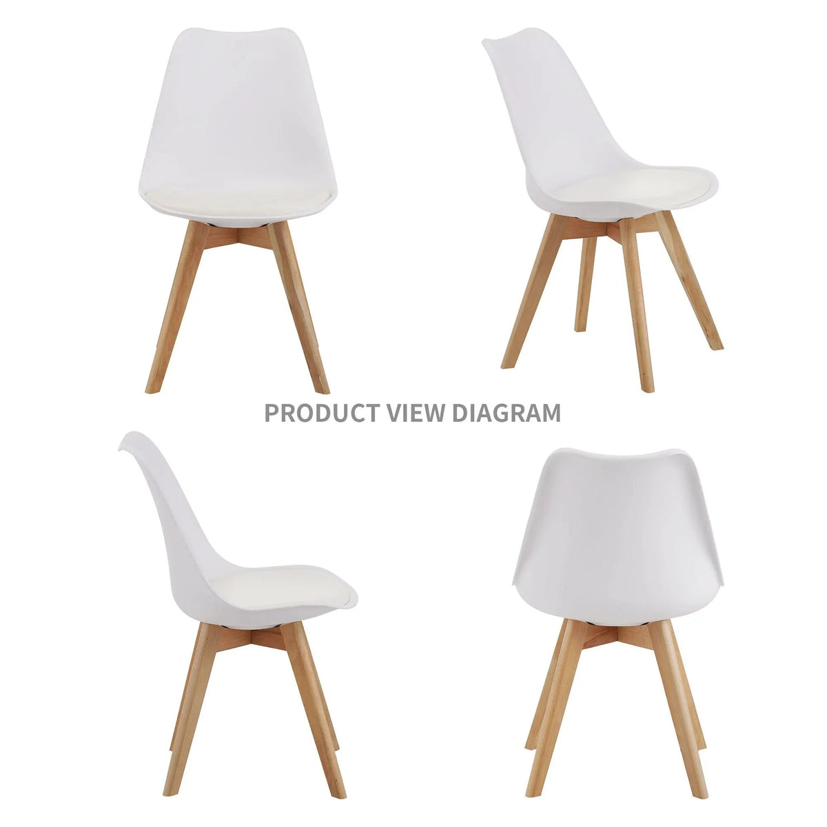 Medieval Dining Chairs | Set Of 4 | Reinforced Wooden Legs | Thickened Cushion