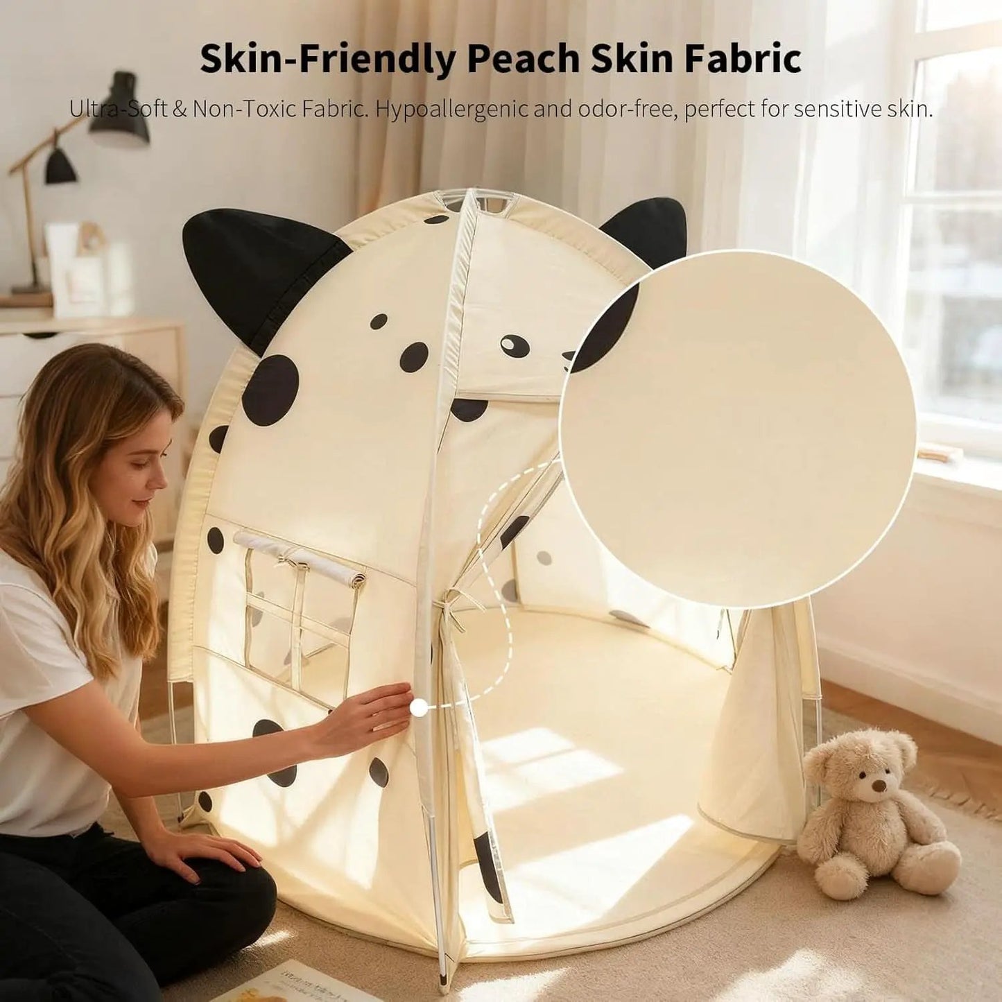 Kids Play Tent 55Inch Peach Premium Quality Indoors from PriceLows™