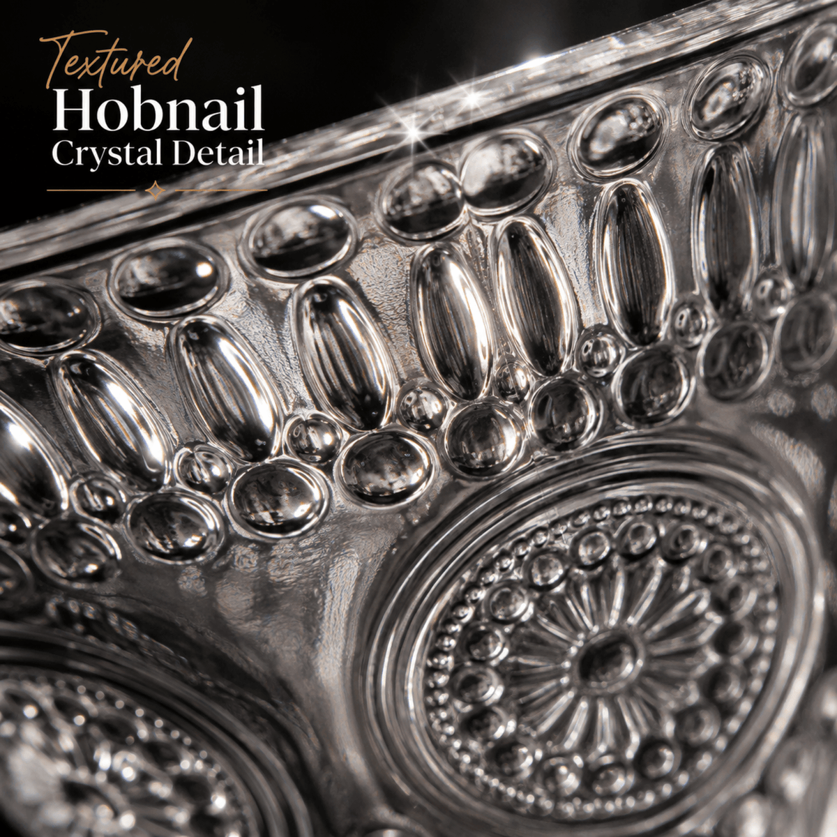 Tonal Hobnail Martini Glassware | 8 oz | Set of 6 | Glass