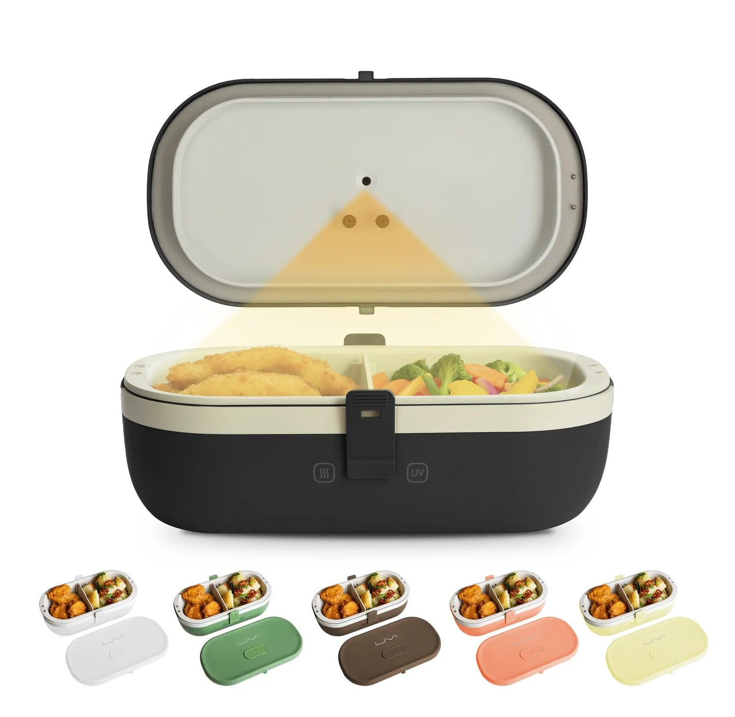 Self-Heating Lunch Box With USB-C Cord and UV LIGHT SANITIZER from PriceLows™