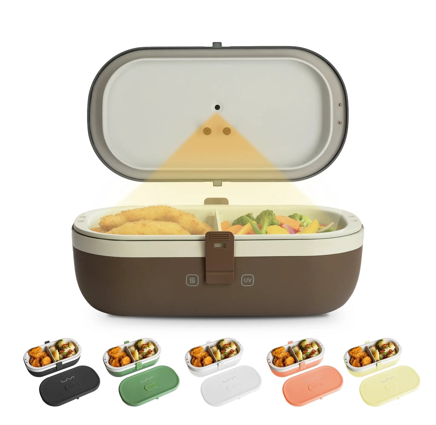 Self-Heating Lunch Box With USB-C Cord and UV LIGHT SANITIZER from PriceLows™