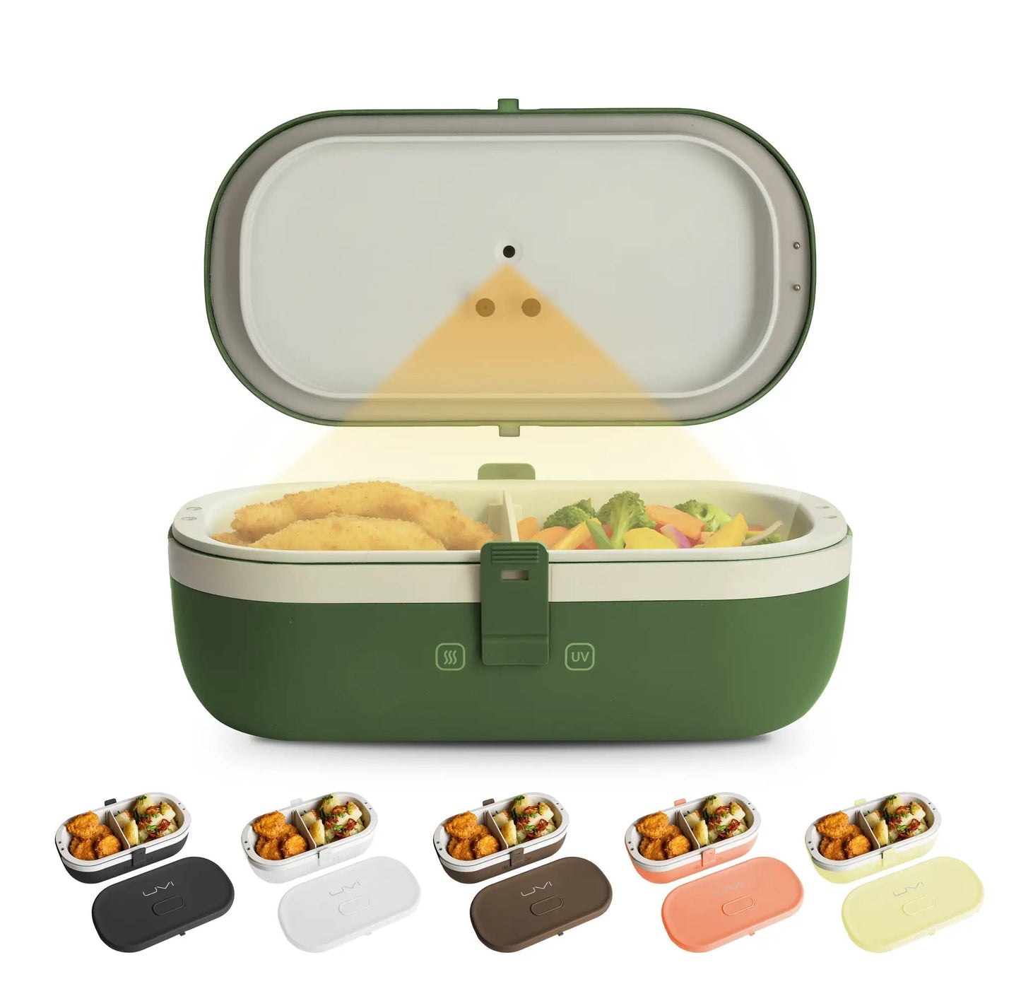 Self-Heating Lunch Box With USB-C Cord and UV LIGHT SANITIZER from PriceLows™