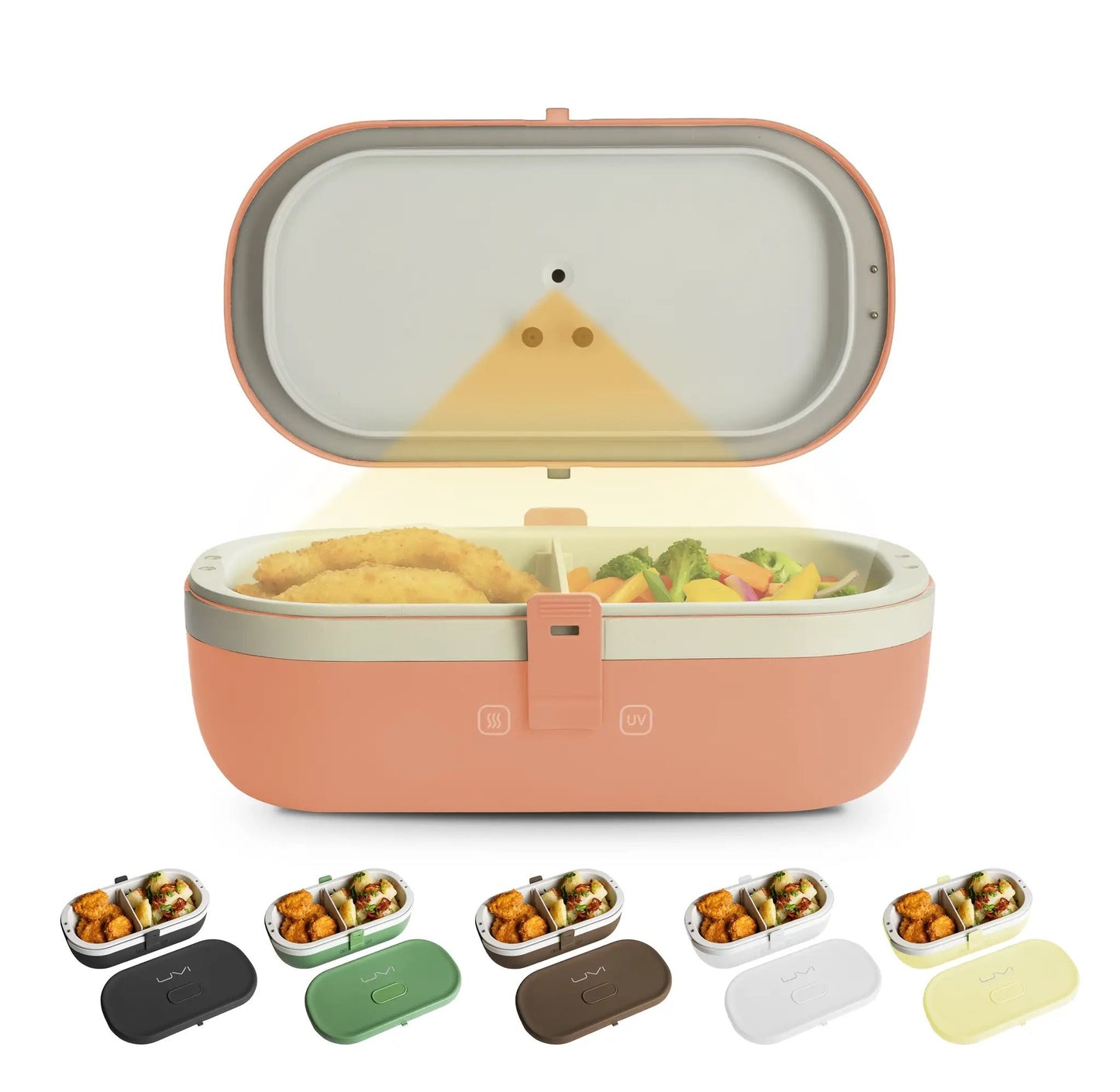 Self-Heating Lunch Box With USB-C Cord and UV LIGHT SANITIZER from PriceLows™
