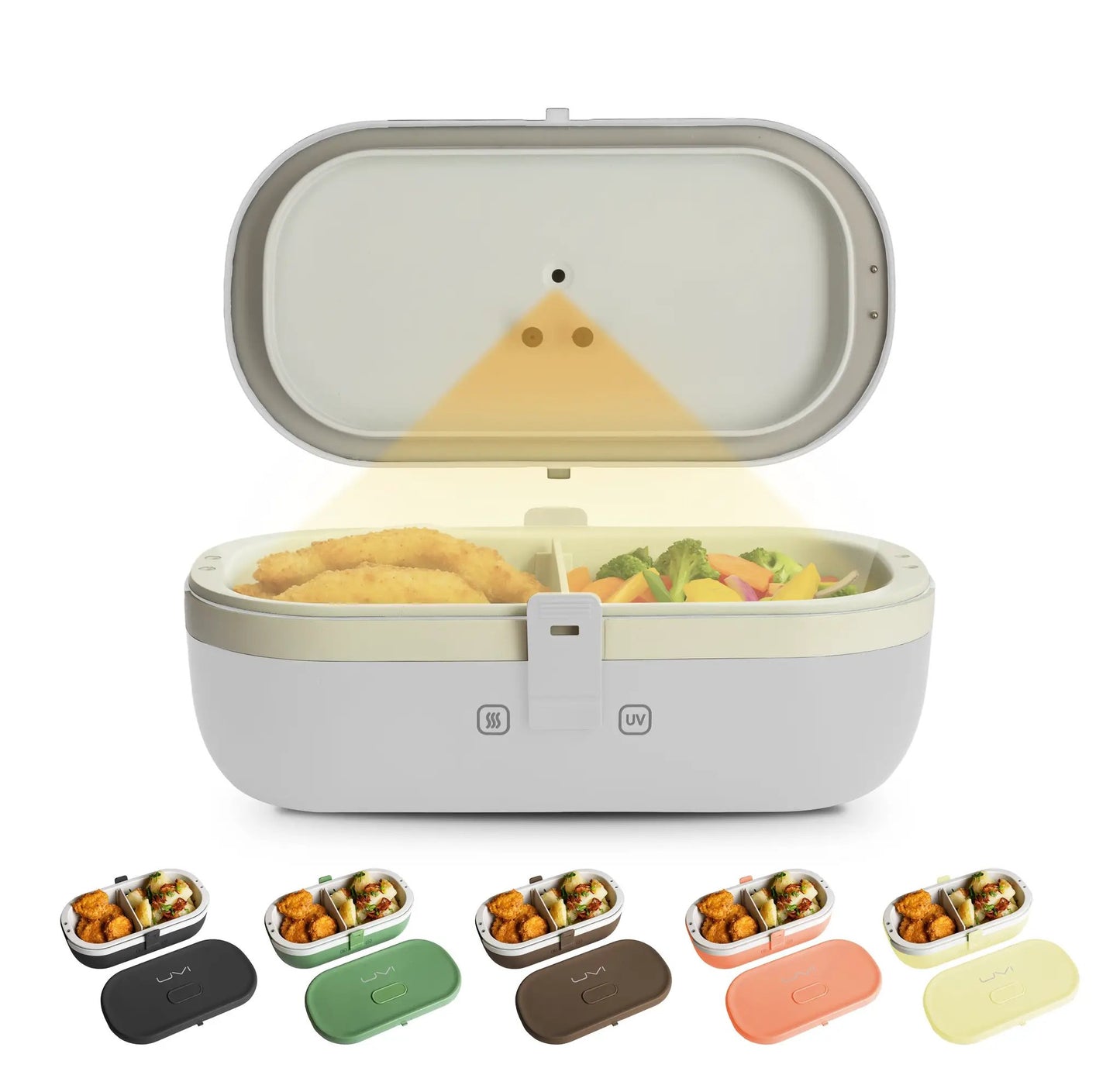 Self-Heating Lunch Box With USB-C Cord and UV LIGHT SANITIZER from PriceLows™