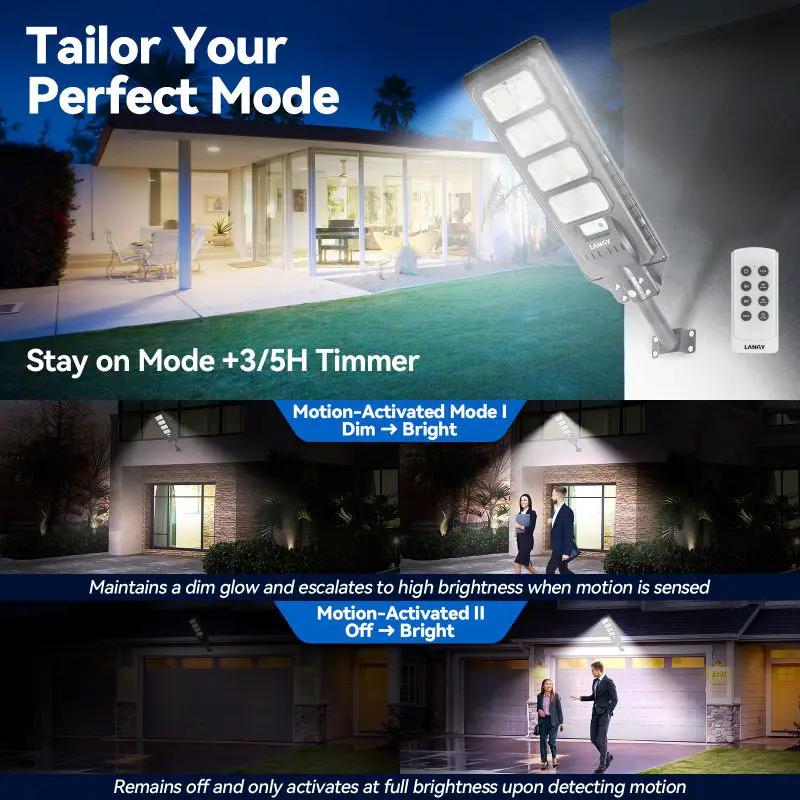 LED Solar Street Lights | 200W | 25000 Lumens | 4 Pack
