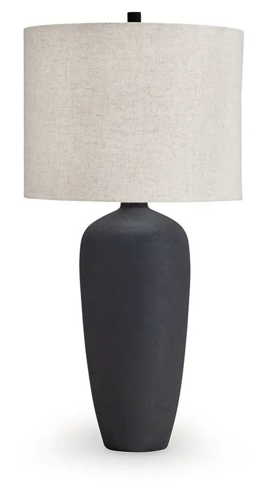 Ryenburg Metal Table Lamp | 15.63 x 15.63 x 31.25 in | Fabric & Metal | Black