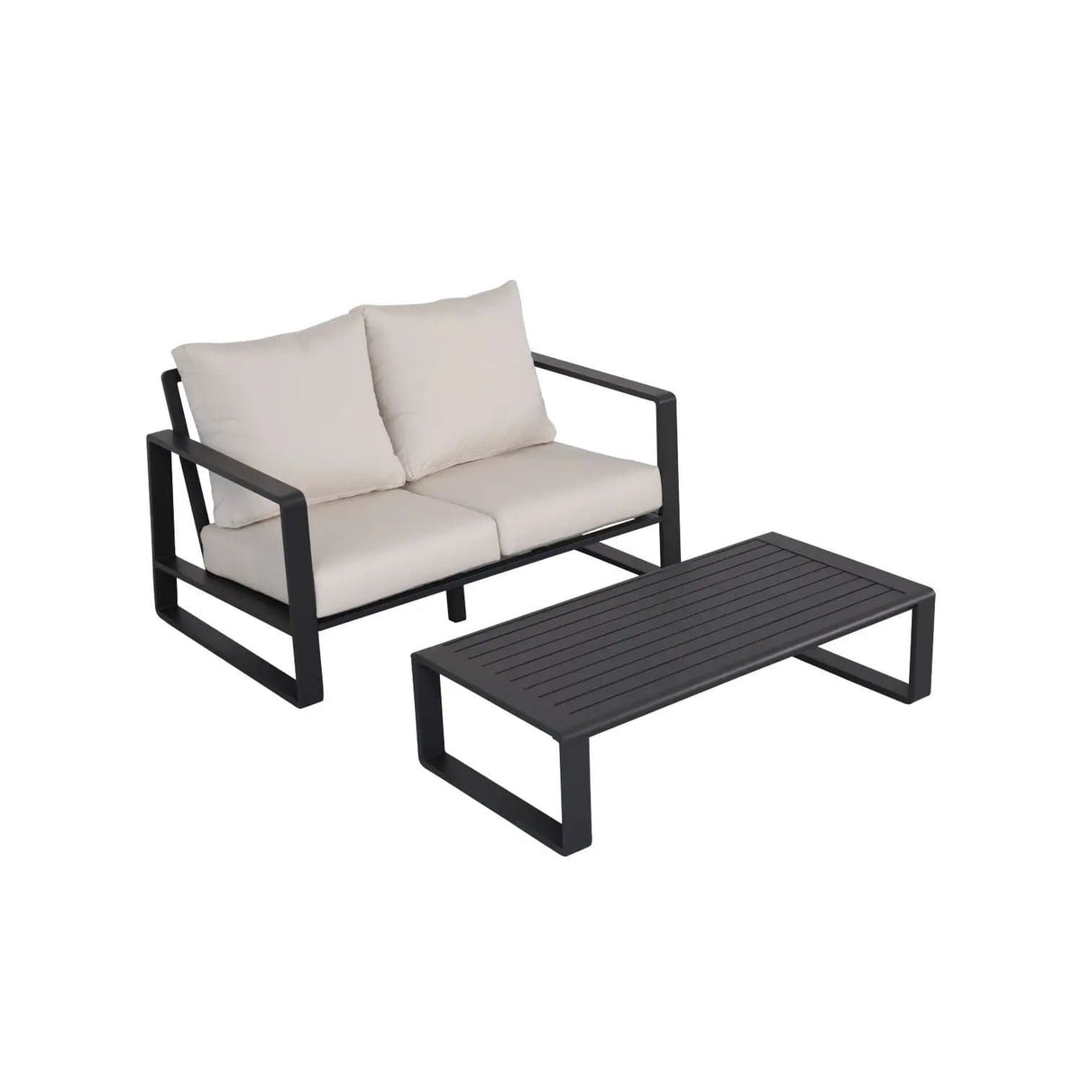 Sofa With Rectangular Coffee Table 2 Piece Outdoor Set | 2 Pieces | Living Room Furniture | Living Room