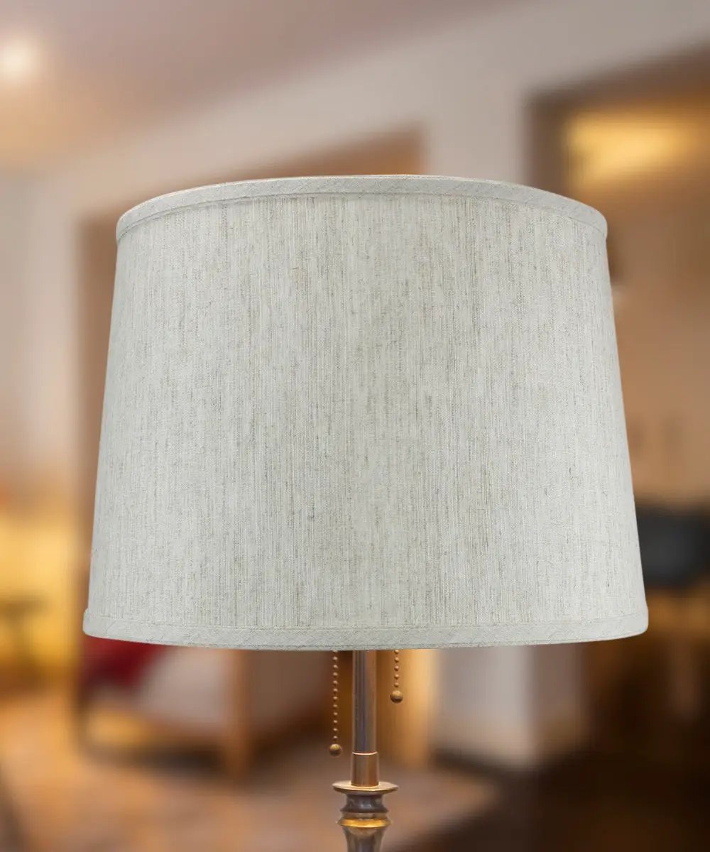 Drum Lamp Shade | 14 Inch Width | 10 Inch Height | Textured Oatmesal