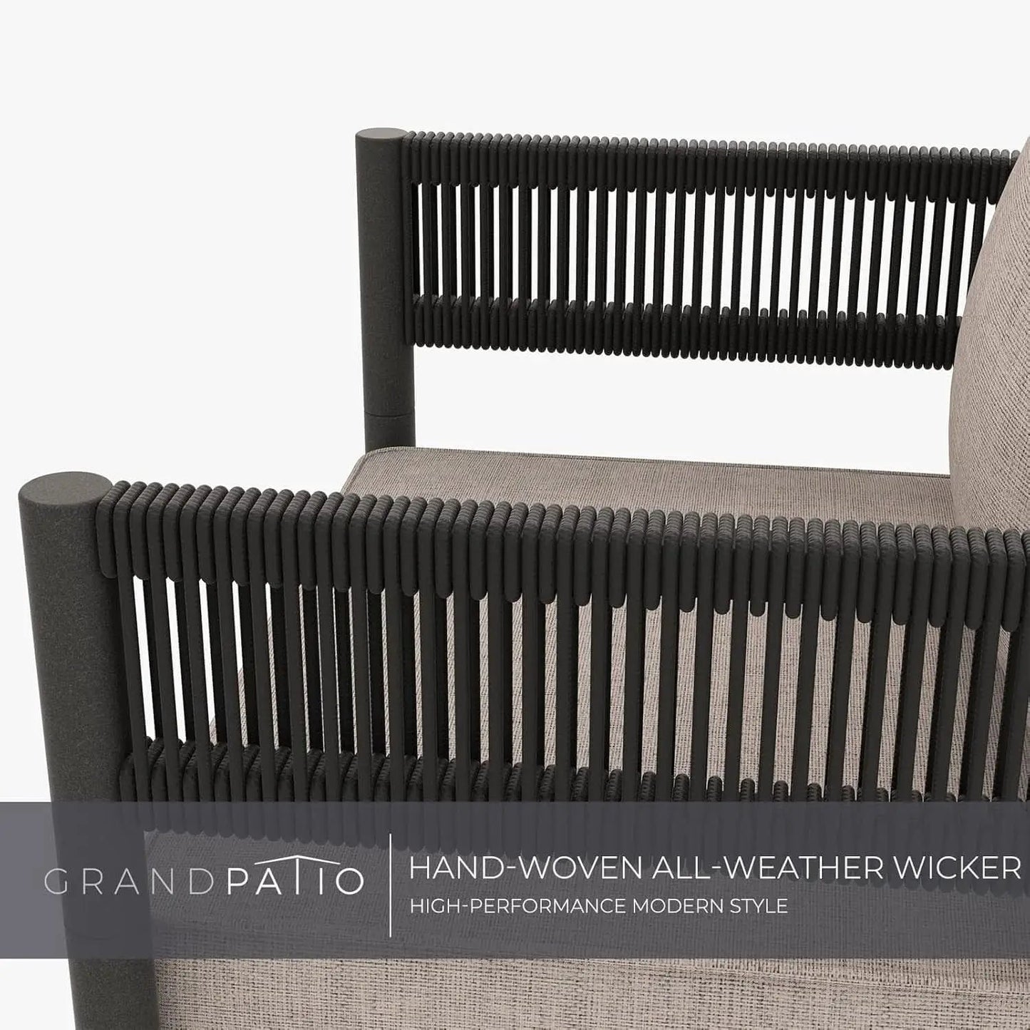4 Piece Outdoor Wicker Conversation Set With 2 Chairs from PriceLows™